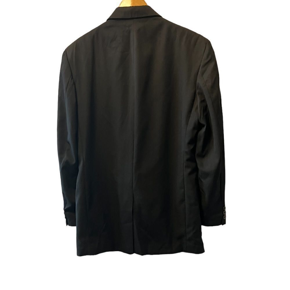 MENS J.G. CHAPPEL Wool Black Two Button Blazer Suit Jacket 38 - Picture 3 of 10